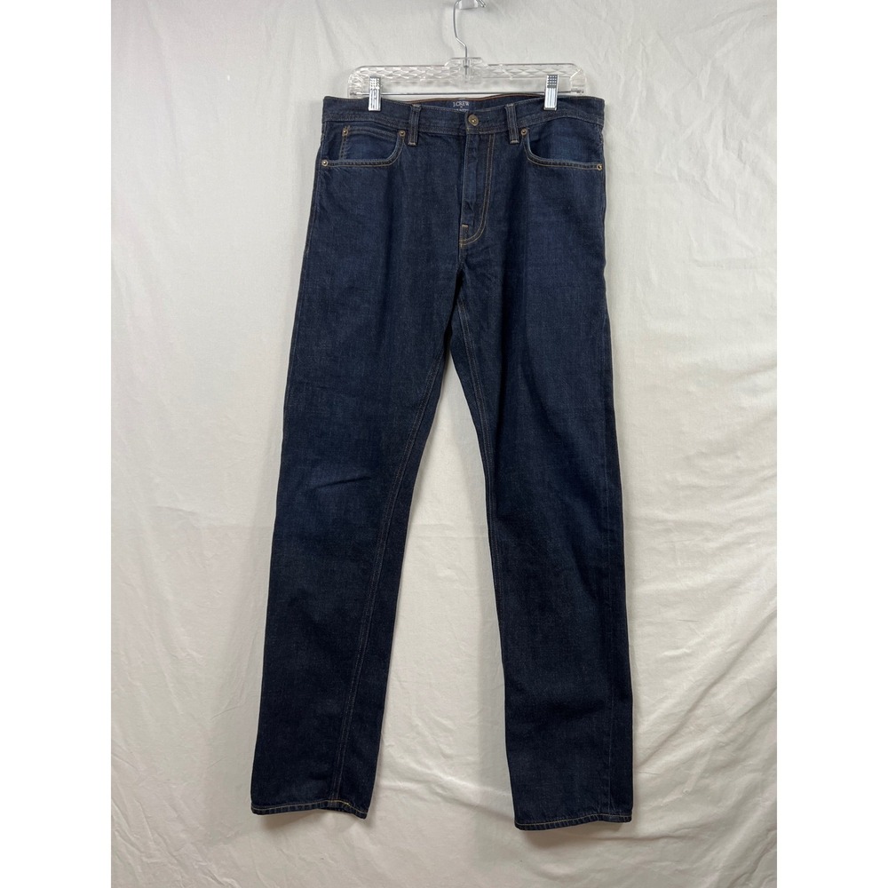 J.Crew The Sutton Jeans Mens 32x34 Indigo Dark Wash Straight Leg Denim Pants